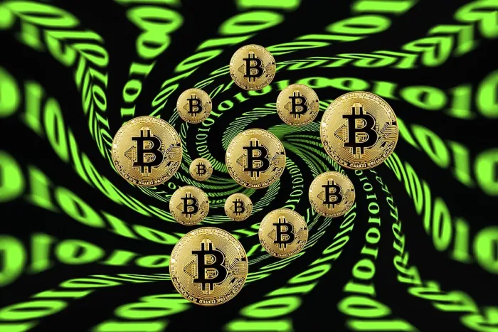 Framed Print : Bitcoin Gold Coin with Digital Binary Code Print Framed Print : Bitcoin Gold Coin with Digital Binary Code Print