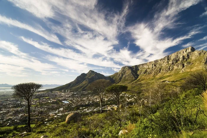 Framed Print : Table Mountain and Devil's Peak Print, Cape Town, South Africa Framed Print : Table Mountain and Devil's Peak Print, Cape Town, South Africa
