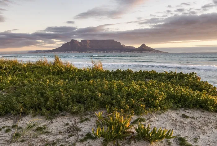 Framed Print : Table Mountain Print, Cape Town Evening Landscape Framed Print : Table Mountain Print, Cape Town Evening Landscape