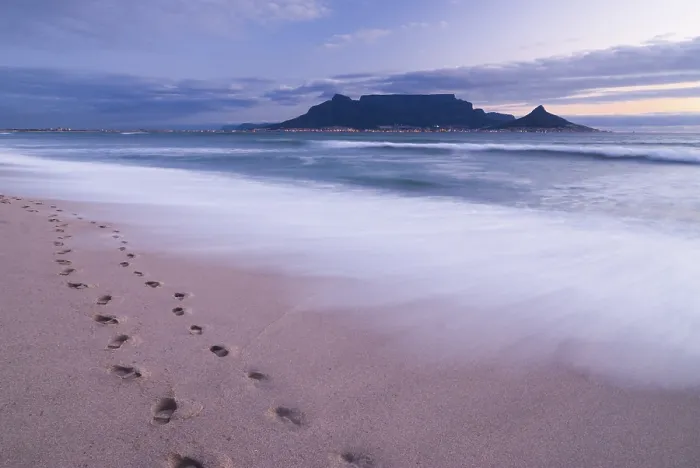 Framed Print : Table Mountain Print, Cape Town Evening Panorama