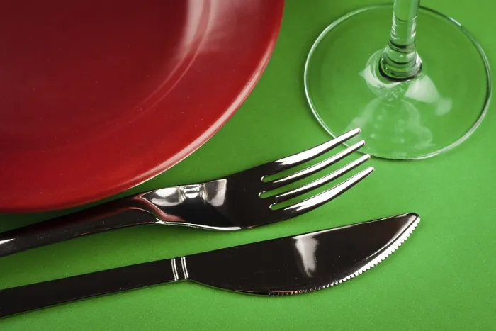 Framed Print : Table Setting Print on Green Table Framed Print : Table Setting Print on Green Table
