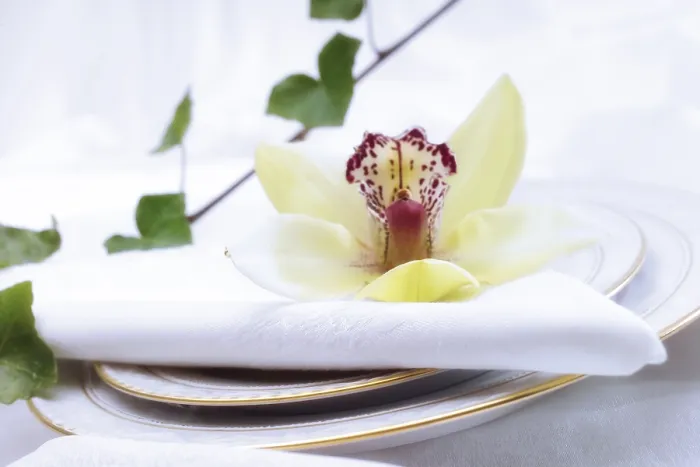 Framed Print : Orchid Table Setting Print