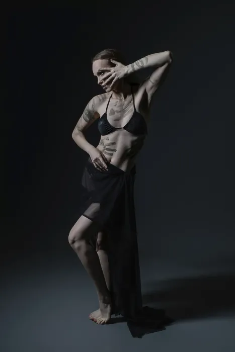 Framed Print : Dark Setting Tattooed Model Print Framed Print : Dark Setting Tattooed Model Print