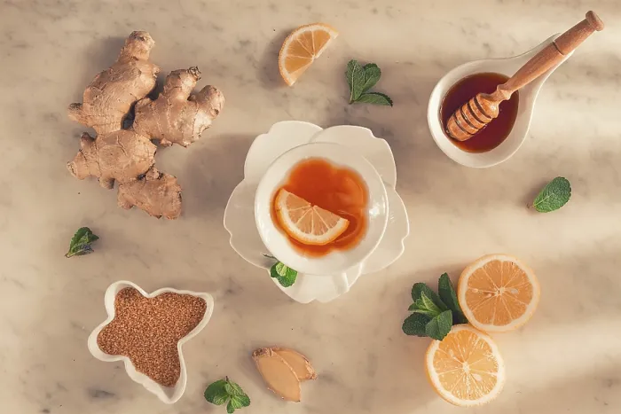 Framed Print : Ginger, Lemon and Mint Tea Print Framed Print : Ginger, Lemon and Mint Tea Print