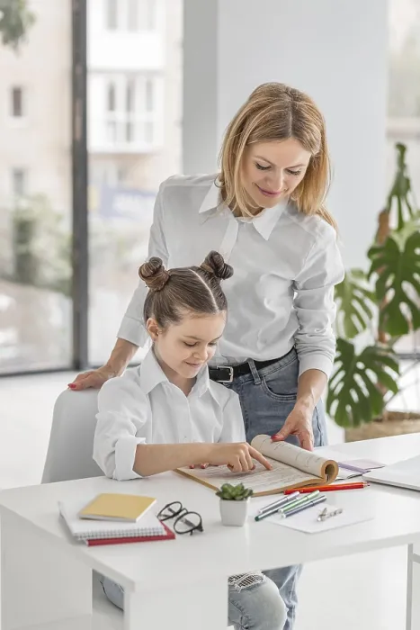 Framed Print : Teacher Helping Student Learn Print Framed Print : Teacher Helping Student Learn Print