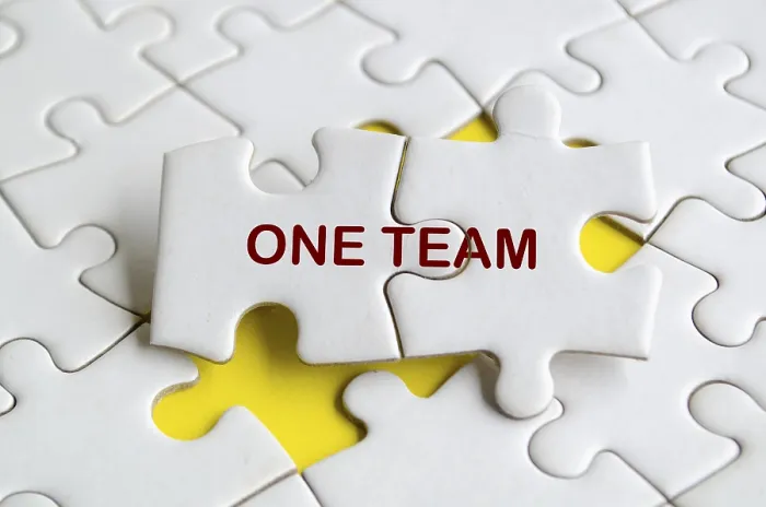 Framed Print : One Team Unity Print - Jigsaw Puzzle Concept Framed Print : One Team Unity Print - Jigsaw Puzzle Concept