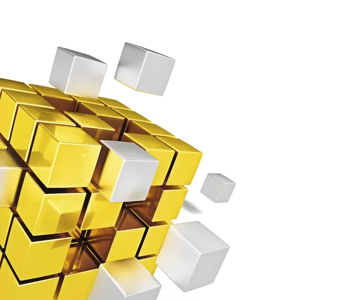 Framed Print : Teamwork Concept Metal Cube Print Framed Print : Teamwork Concept Metal Cube Print