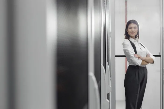 Framed Print : Technician Using Tablet PC in Large Data Center Print Framed Print : Technician Using Tablet PC in Large Data Center Print