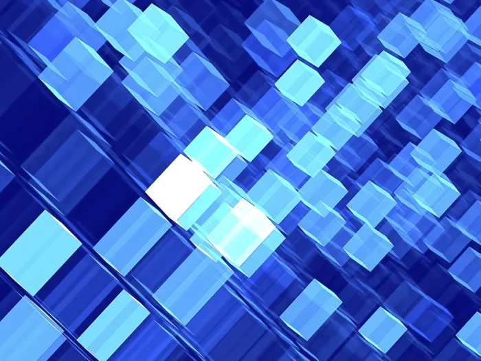 Framed Print : Technology Background with Chaos Cubes Print Framed Print : Technology Background with Chaos Cubes Print