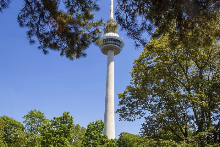 Framed Print : Telecommunications Tower Print in Mannheim, Germany Framed Print : Telecommunications Tower Print in Mannheim, Germany