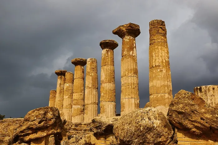 Framed Print : Temple of Heracles Print, Agrigento, Sicily Framed Print : Temple of Heracles Print, Agrigento, Sicily