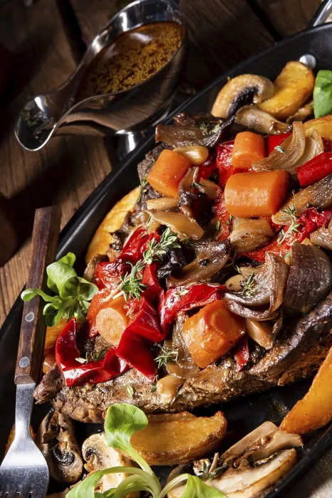 Framed Print : Tender Beef Print with Mixed Vegetables Framed Print : Tender Beef Print with Mixed Vegetables