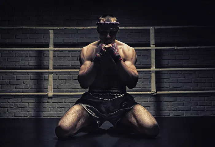 Framed Print : Mongkhon: Thai Boxer Prays in the Ring Print Framed Print : Mongkhon: Thai Boxer Prays in the Ring Print