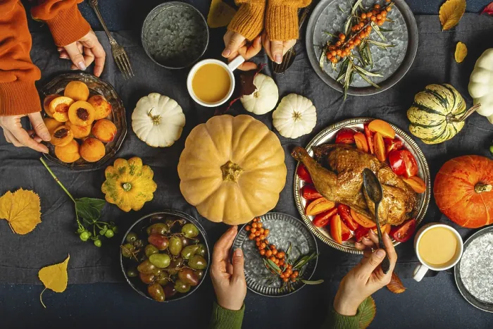 Framed Print : Thanksgiving Festive Table Print Composition Framed Print : Thanksgiving Festive Table Print Composition