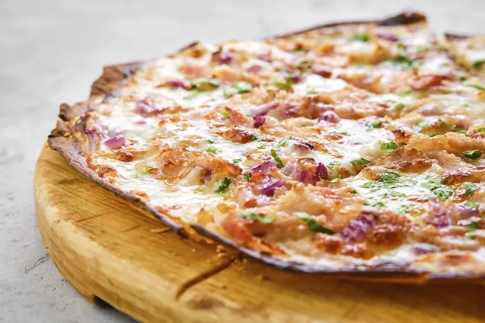 Framed Print : Thin-Crust Pizza Print with Pulled Beef Framed Print : Thin-Crust Pizza Print with Pulled Beef