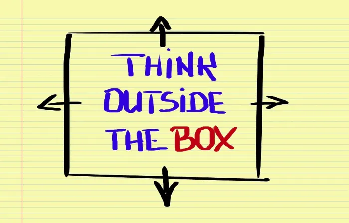 Framed Print : Think Outside The Box Concept Print Framed Print : Think Outside The Box Concept Print