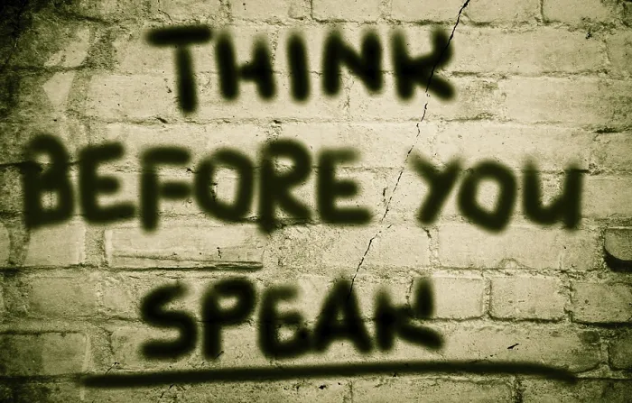 Framed Print : Think Before You Speak Print Framed Print : Think Before You Speak Print