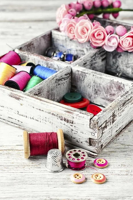 Framed Print : Thread and Buttons with Beads Sewing Print Framed Print : Thread and Buttons with Beads Sewing Print