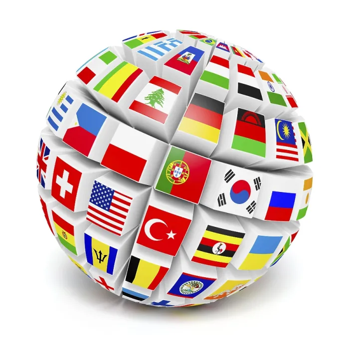 Framed Print : ThreeD Globe Sphere with Flags of the World Print Framed Print : ThreeD Globe Sphere with Flags of the World Print