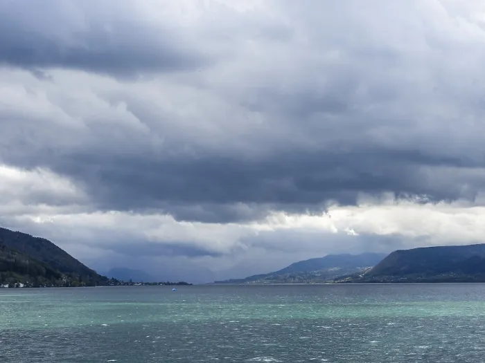 Framed Print : Thunderclouds over Lake Attersee Print, Upper Austria Framed Print : Thunderclouds over Lake Attersee Print, Upper Austria