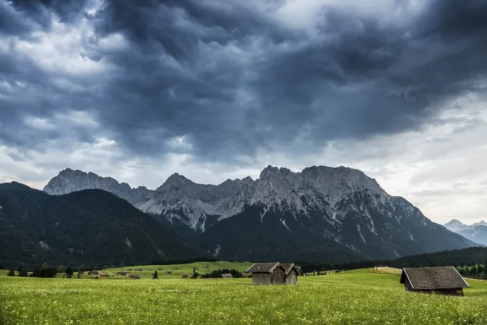 Framed Print : Thunderclouds, Mittenwald Print, Bavaria, Germany Framed Print : Thunderclouds, Mittenwald Print, Bavaria, Germany