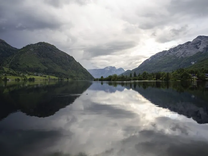 Framed Print : Thunderclouds Reflected in the Lake Print, Austria Framed Print : Thunderclouds Reflected in the Lake Print, Austria