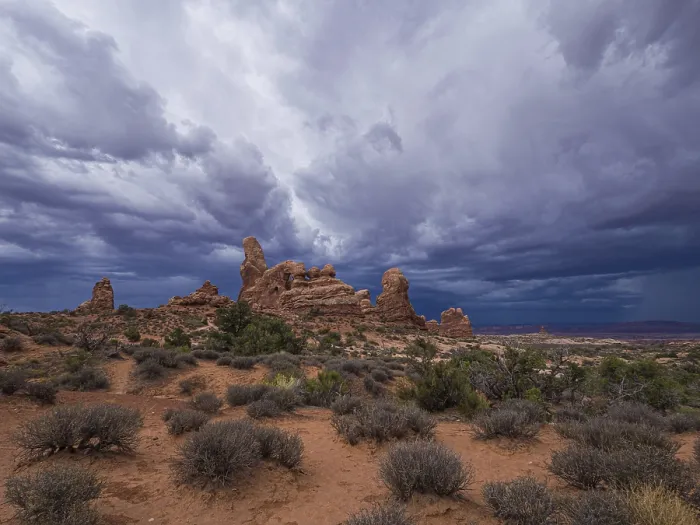 Framed Print : Thunderclouds over Turret Arch Print, Arches National Park Framed Print : Thunderclouds over Turret Arch Print, Arches National Park