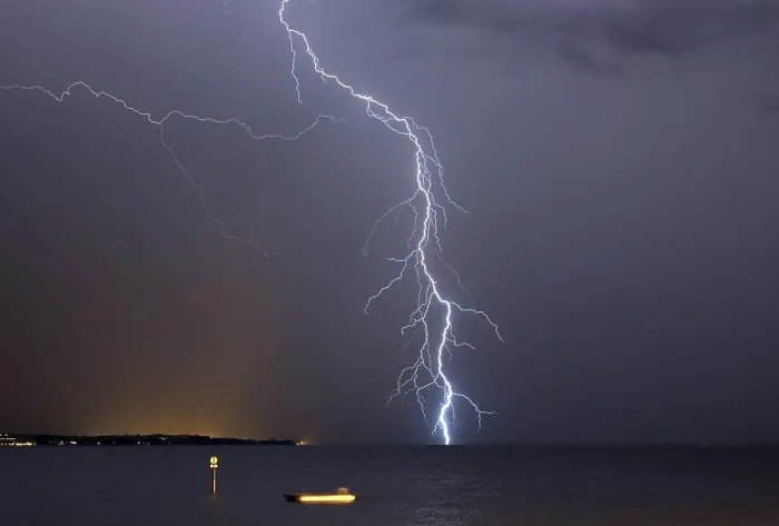 Framed Print : Thunderstorm on Lake Constance Print, Germany Framed Print : Thunderstorm on Lake Constance Print, Germany