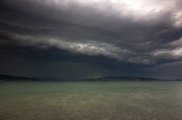 Framed Print : Thunderstorm on Lake Constance Print, Hoeri, Germany Framed Print : Thunderstorm on Lake Constance Print, Hoeri, Germany