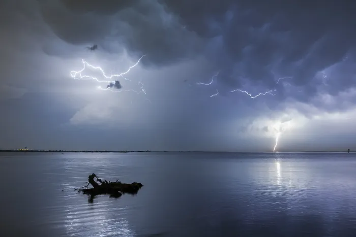Framed Print : Thunderstorm with Lightning above Lake Constance Print, Austria Framed Print : Thunderstorm with Lightning above Lake Constance Print, Austria