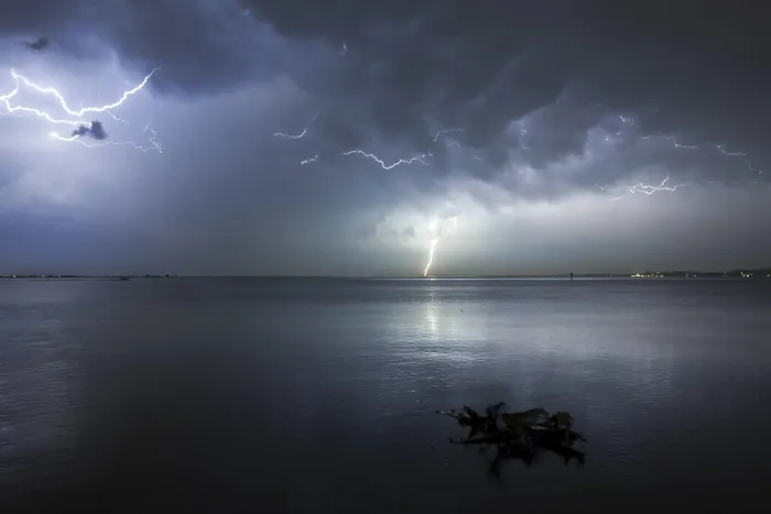 Framed Print : Thunderstorm with multiple thunderbolts, Lake Constance Print Framed Print : Thunderstorm with multiple thunderbolts, Lake Constance Print