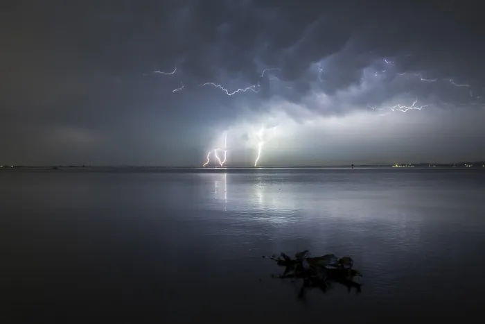 Framed Print : Thunderstorm with multiple thunderbolts, Lake Constance Print Framed Print : Thunderstorm with multiple thunderbolts, Lake Constance Print