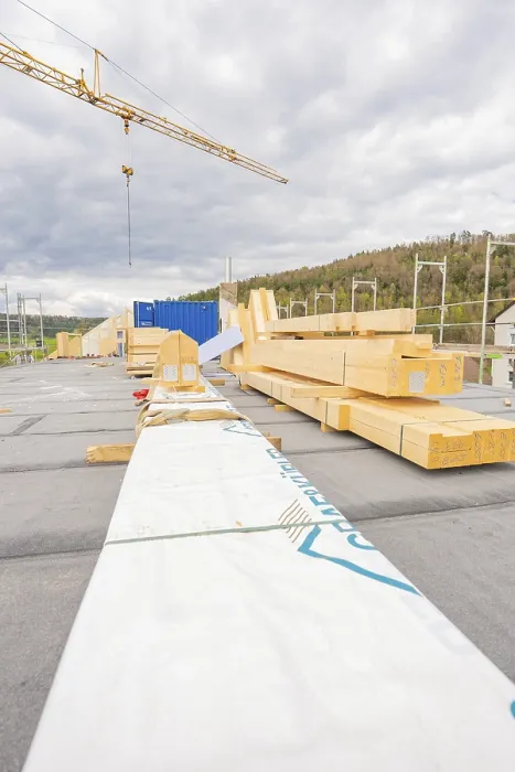 Framed Print : Timber Construction Site Print, Nagold, Germany Framed Print : Timber Construction Site Print, Nagold, Germany