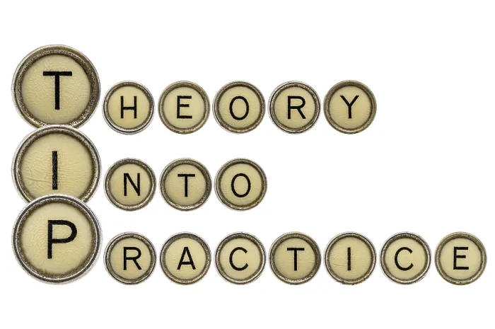 Framed Print : Theory Into Practice: A Print of Key Principles Framed Print : Theory Into Practice: A Print of Key Principles