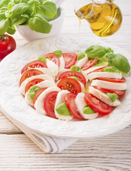 Framed Print : Fresh Tomato with Mozzarella Cheese Print Framed Print : Fresh Tomato with Mozzarella Cheese Print