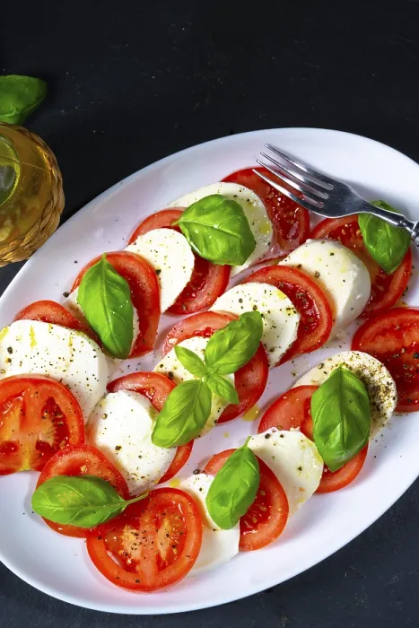 Framed Print : Tomato Mozzarella Basil Print Framed Print : Tomato Mozzarella Basil Print