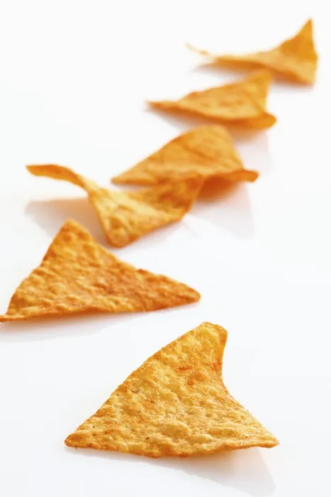 Framed Print : Tortilla Chips in a Row Print