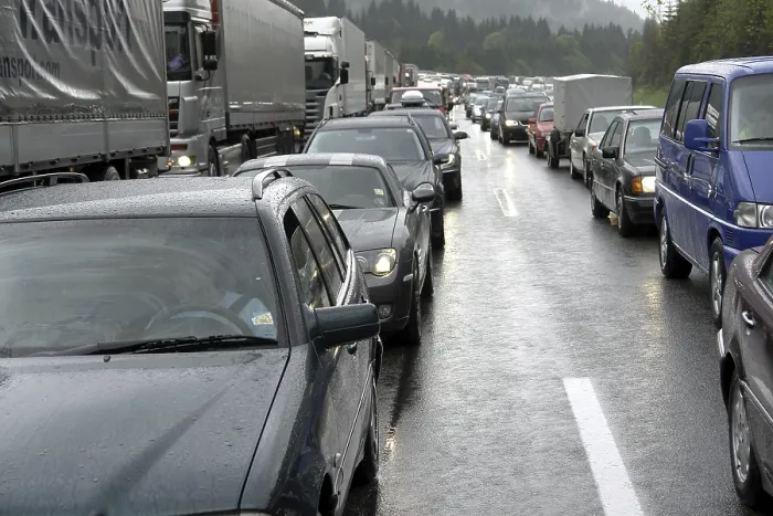 Framed Print : Traffic Jam Print - Highway Congestion Framed Print : Traffic Jam Print - Highway Congestion