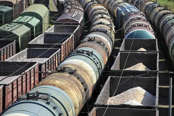 Framed Print : Freight Train Yard Print - High Angle View Framed Print : Freight Train Yard Print - High Angle View