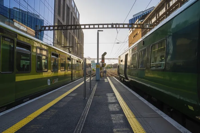Framed Print : Dublin Train Station Print at Sunset Framed Print : Dublin Train Station Print at Sunset