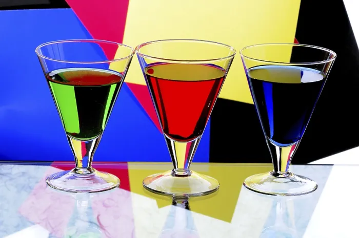 Framed Print : Three Transparent Glasses with Multi-Coloured Drinks Print Framed Print : Three Transparent Glasses with Multi-Coloured Drinks Print
