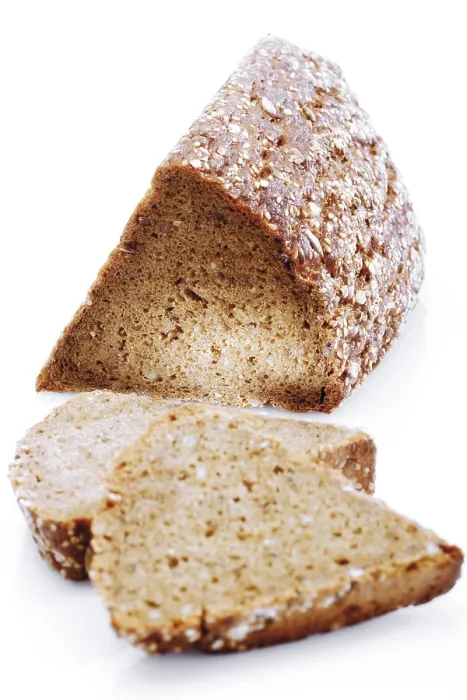 Framed Print : Wholegrain Bread Print - Triangular Loaf and Slices Framed Print : Wholegrain Bread Print - Triangular Loaf and Slices