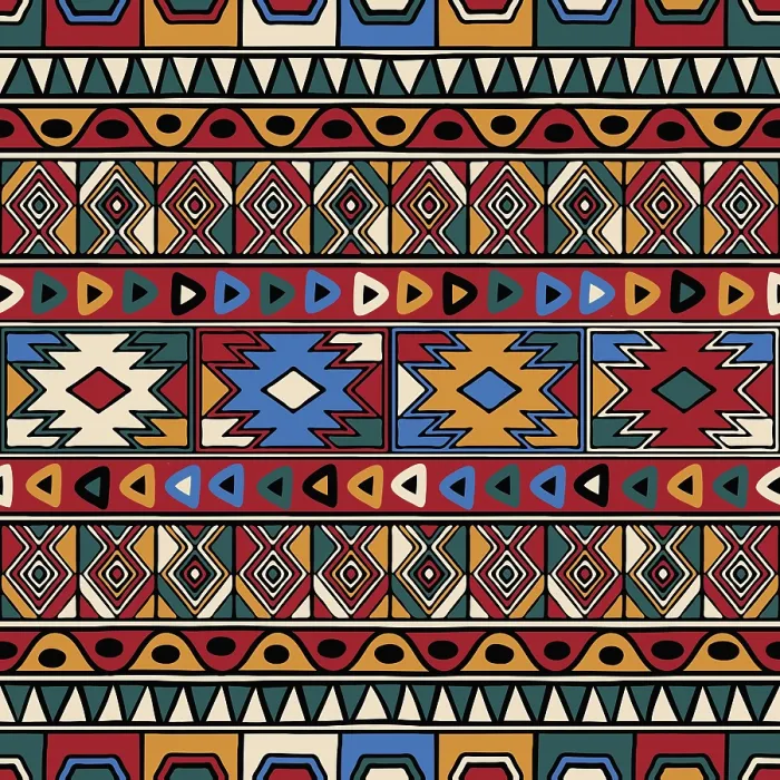 Framed Print : Tribal Ethnic Background Print - Seamless Vector Pattern Framed Print : Tribal Ethnic Background Print - Seamless Vector Pattern