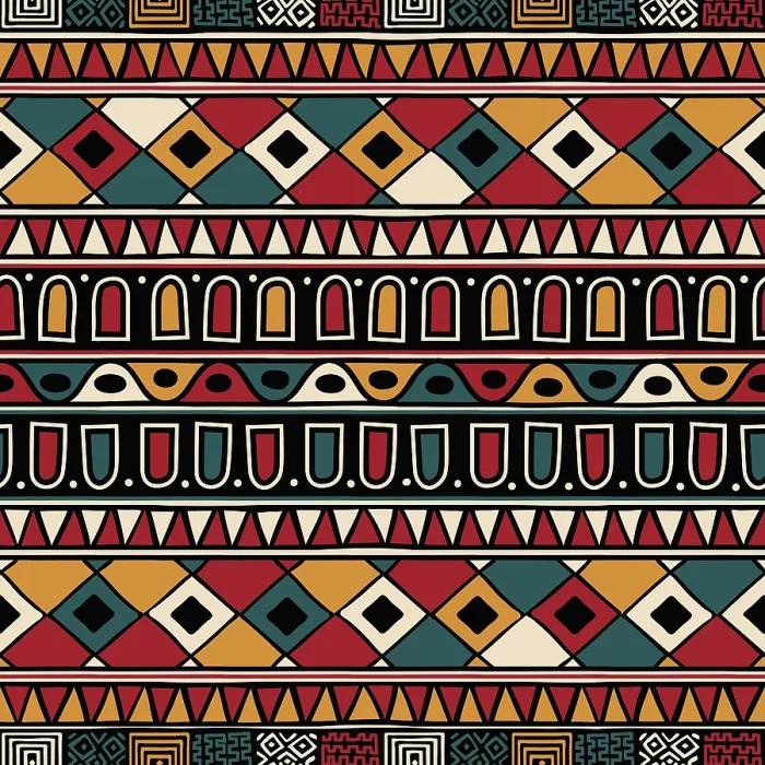 Framed Print : Tribal Ethnic Background Print - Vector Seamless Pattern Framed Print : Tribal Ethnic Background Print - Vector Seamless Pattern
