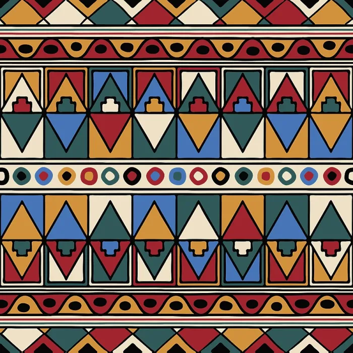 Framed Print : Tribal Ethnic Background Print - Seamless Vector Pattern Framed Print : Tribal Ethnic Background Print - Seamless Vector Pattern