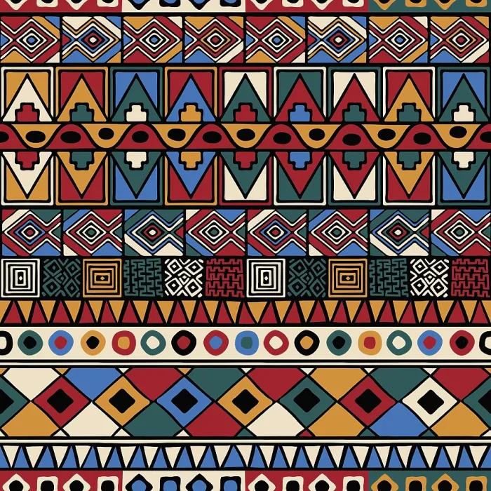 Framed Print : Tribal Ethnic Background Print - Seamless Vector Pattern Framed Print : Tribal Ethnic Background Print - Seamless Vector Pattern