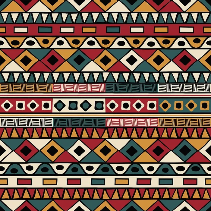 Framed Print : Tribal Ethnic Background Print - Seamless Vector Pattern Framed Print : Tribal Ethnic Background Print - Seamless Vector Pattern