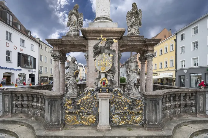 Framed Print : Detail of the Trinity Column Print, Straubing, Germany 1704 Framed Print : Detail of the Trinity Column Print, Straubing, Germany 1704