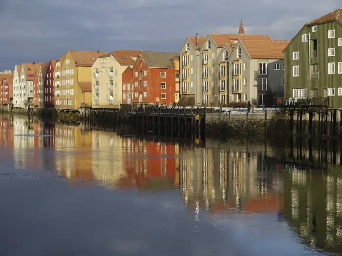 Framed Print : Trondheim City Print from Above Framed Print : Trondheim City Print from Above