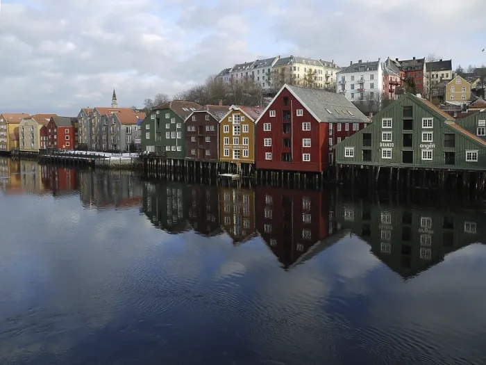 Framed Print : Trondheim Print: Cityscape of Norway's Third Largest City Framed Print : Trondheim Print: Cityscape of Norway's Third Largest City
